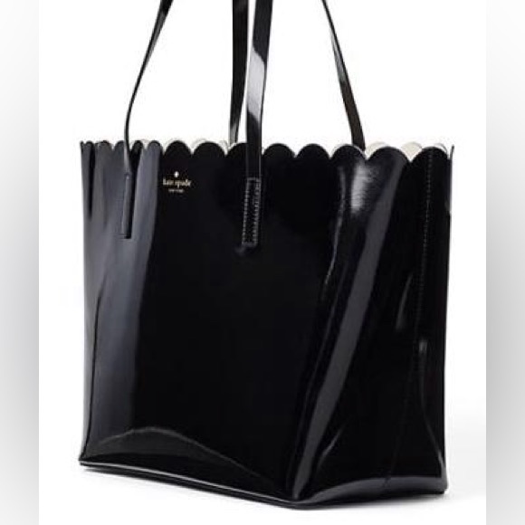Kate Spade Scalloped Black Tote - Picture 1 of 10